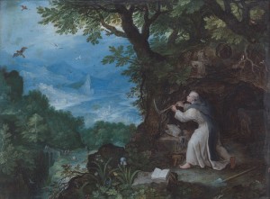Jan Brueghel Paesaggio con Pietro da Morrone, papa Celestino V