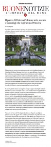 Corriere della sera: "Il parco di Palazzo Colonna: arte, natura e sarcofagi che ispirarono Petrarca", 22/02/2025